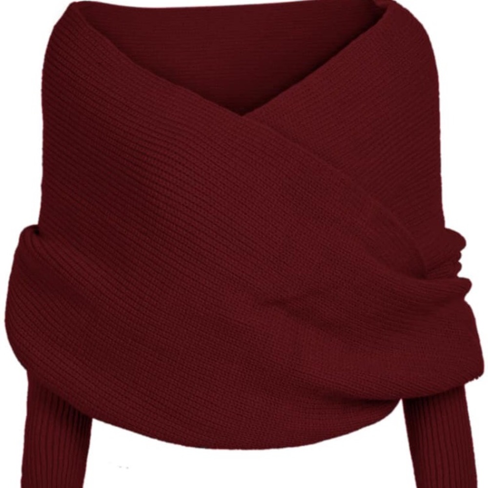 Shien !! New Knitted Top! Burgundy ‼️‼️